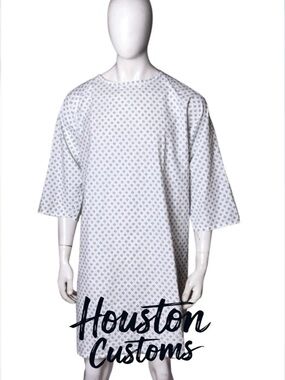 White Patterned Men's Pullover Shirt